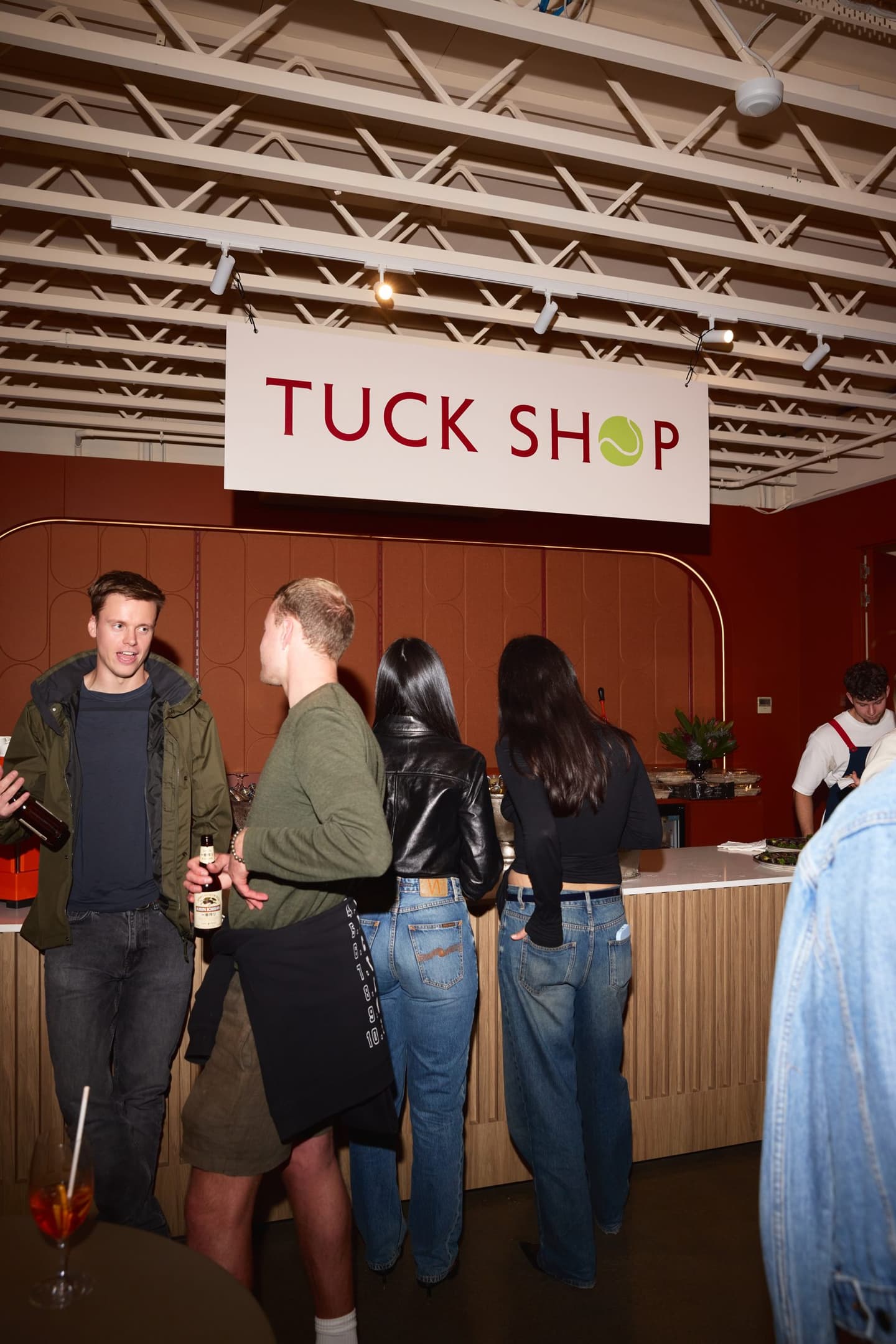 Guests at the Tuck Shop bar during an event