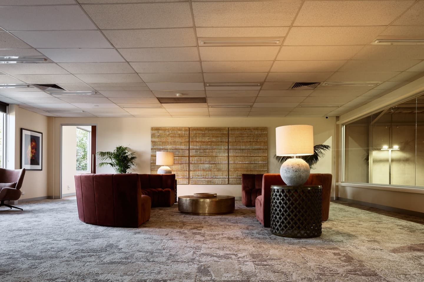 The upstairs Gallery Lounge at Recess